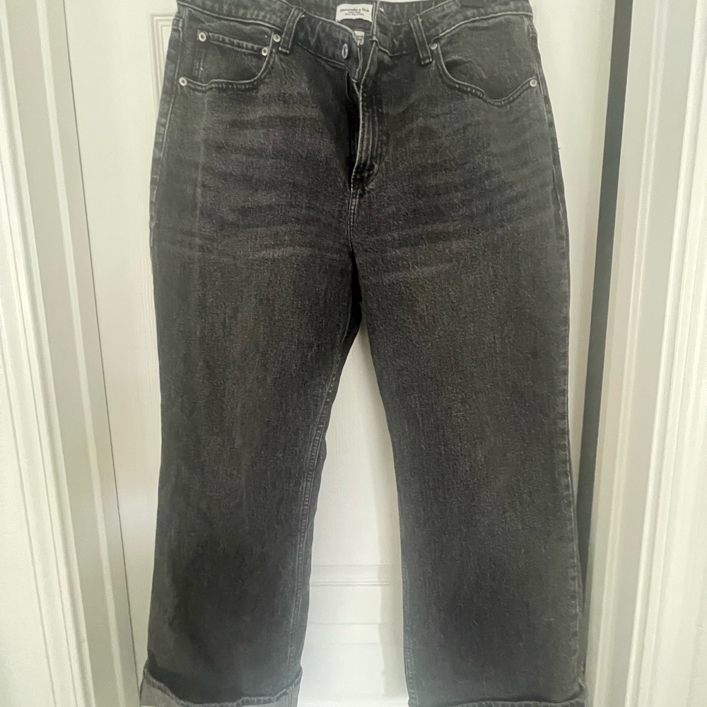Abercrombie & Fitch Straight-Leg Black Jeans